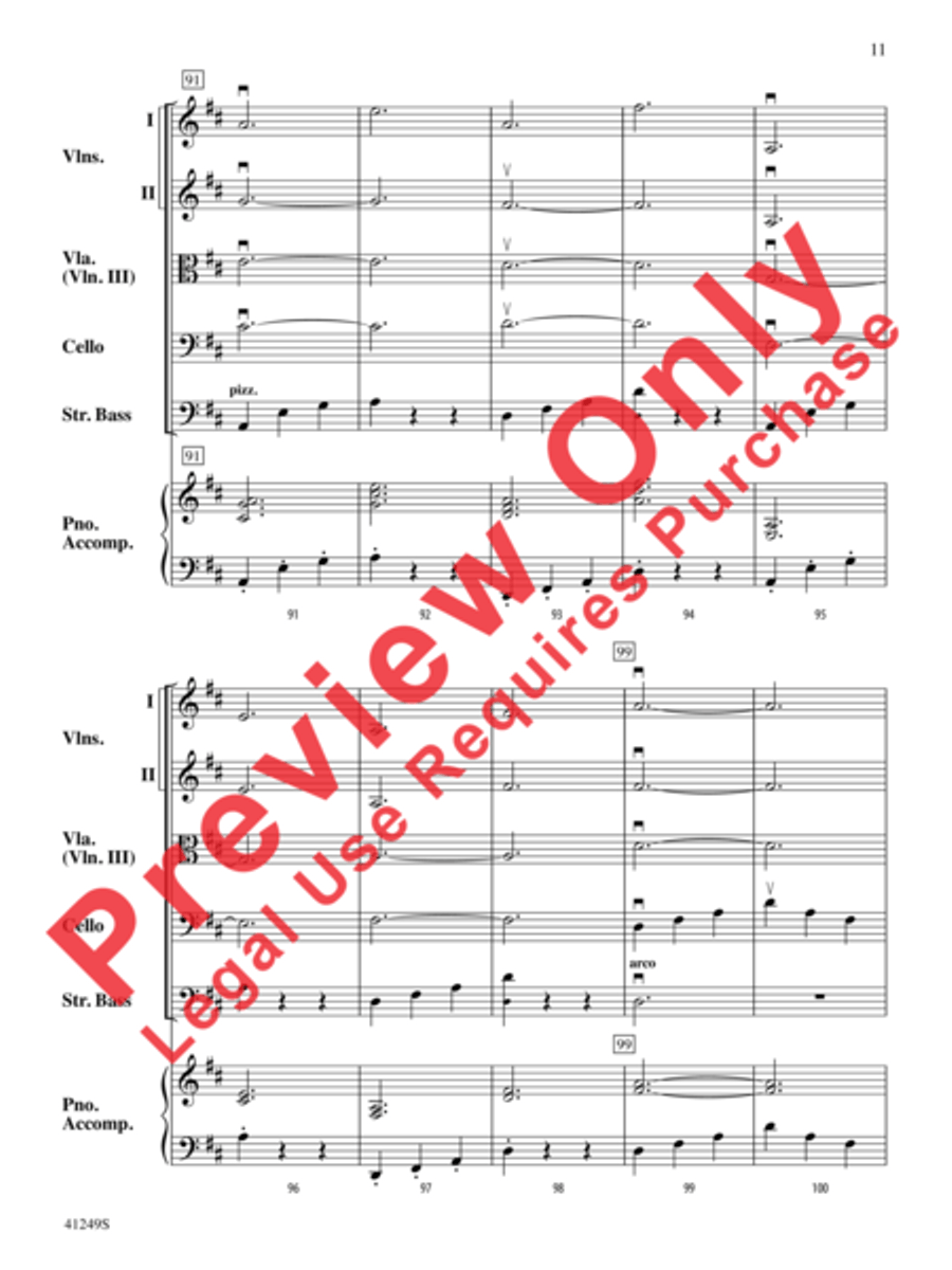 Barcarolle (from The Tales of Hoffman) String Orchestra scores gallery preview page 4