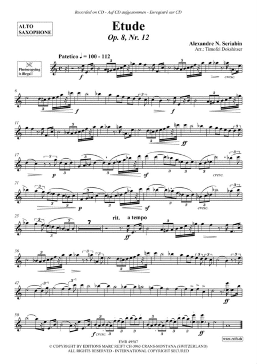 Etude Alto Saxophone scores gallery preview page 2