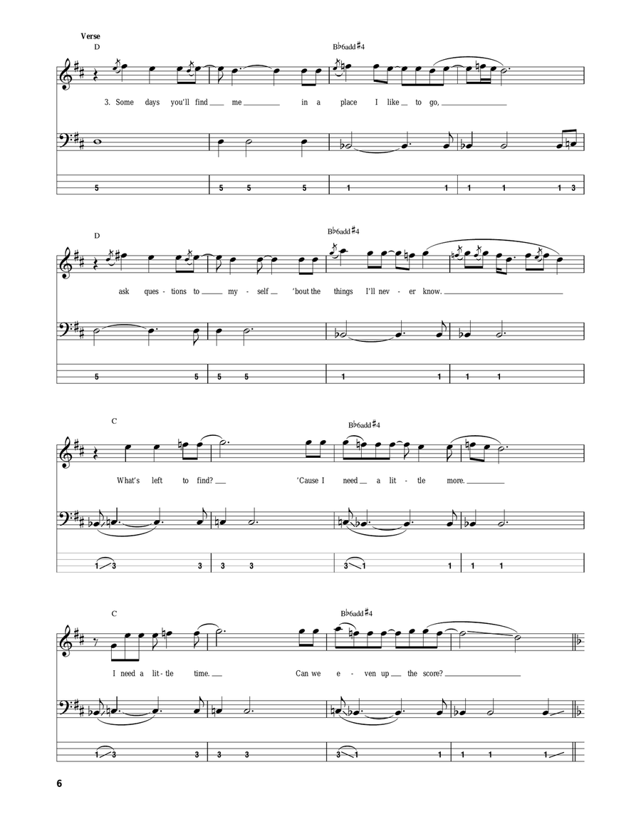 Victim Bass Guitar Tablature scores gallery preview page 6