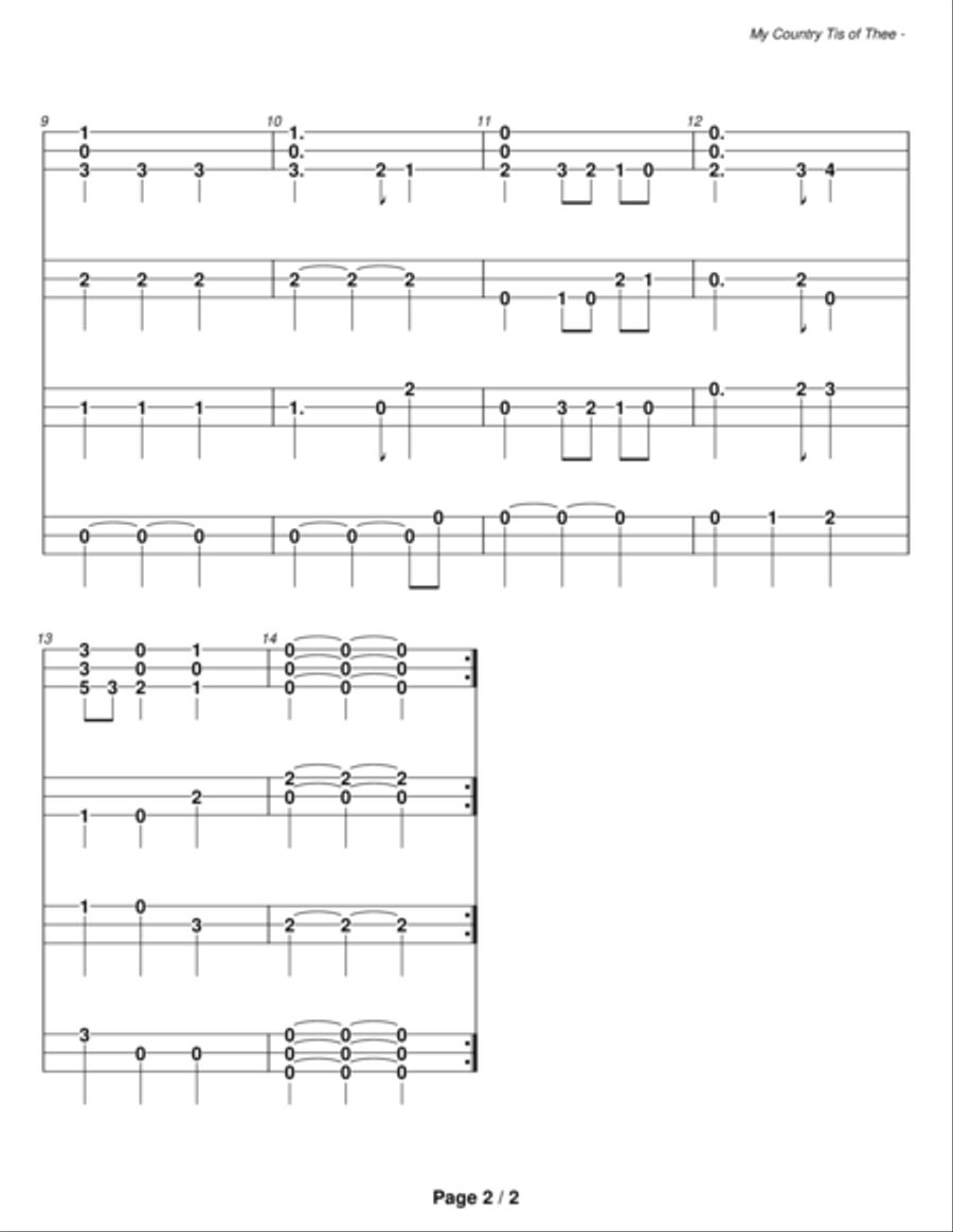 My Country Tis of Thee (ensemble) Small Ensemble scores gallery preview page 4