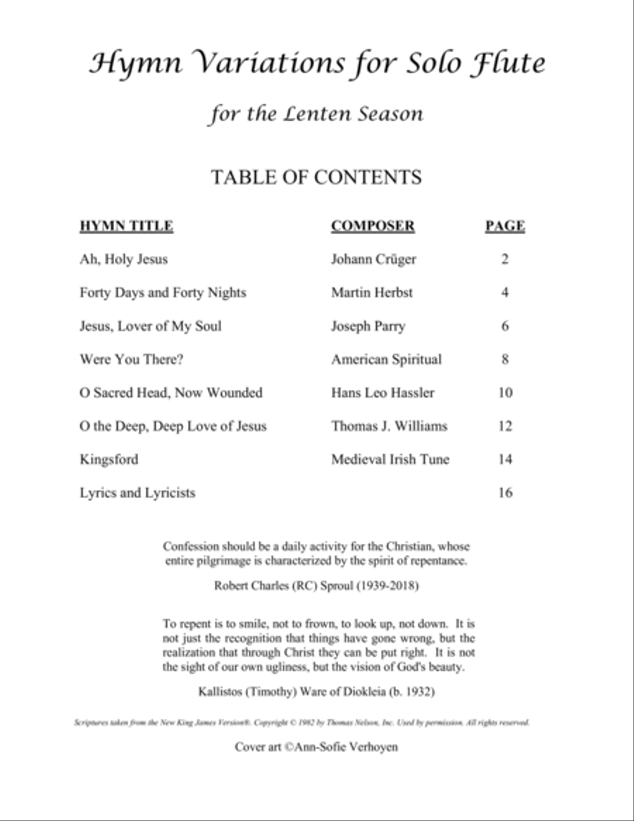 Variations on Lenten Hymns for Solo Flute Variations on Lenten Hymns for Solo Flute Flute Solo scores gallery preview page 3