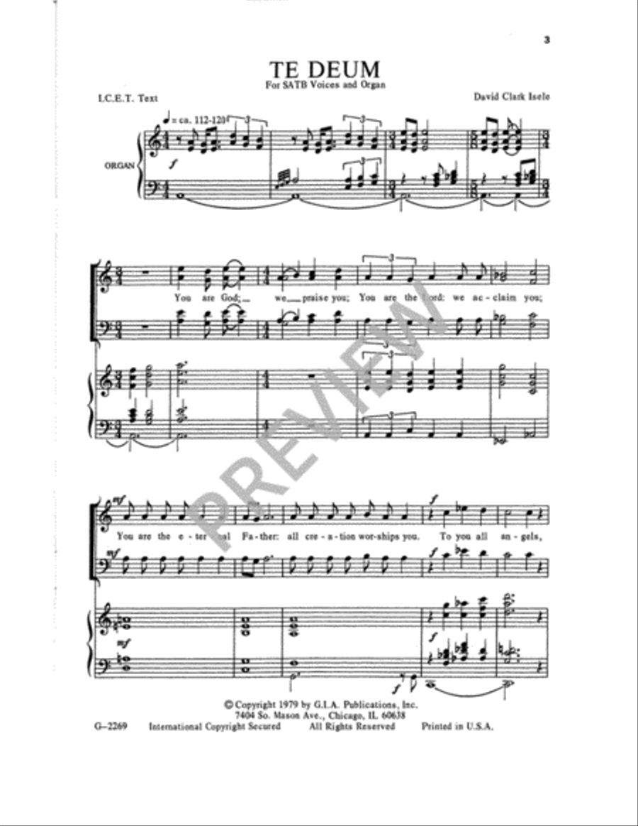Te Deum Te Deum 4-Part scores gallery preview page 4
