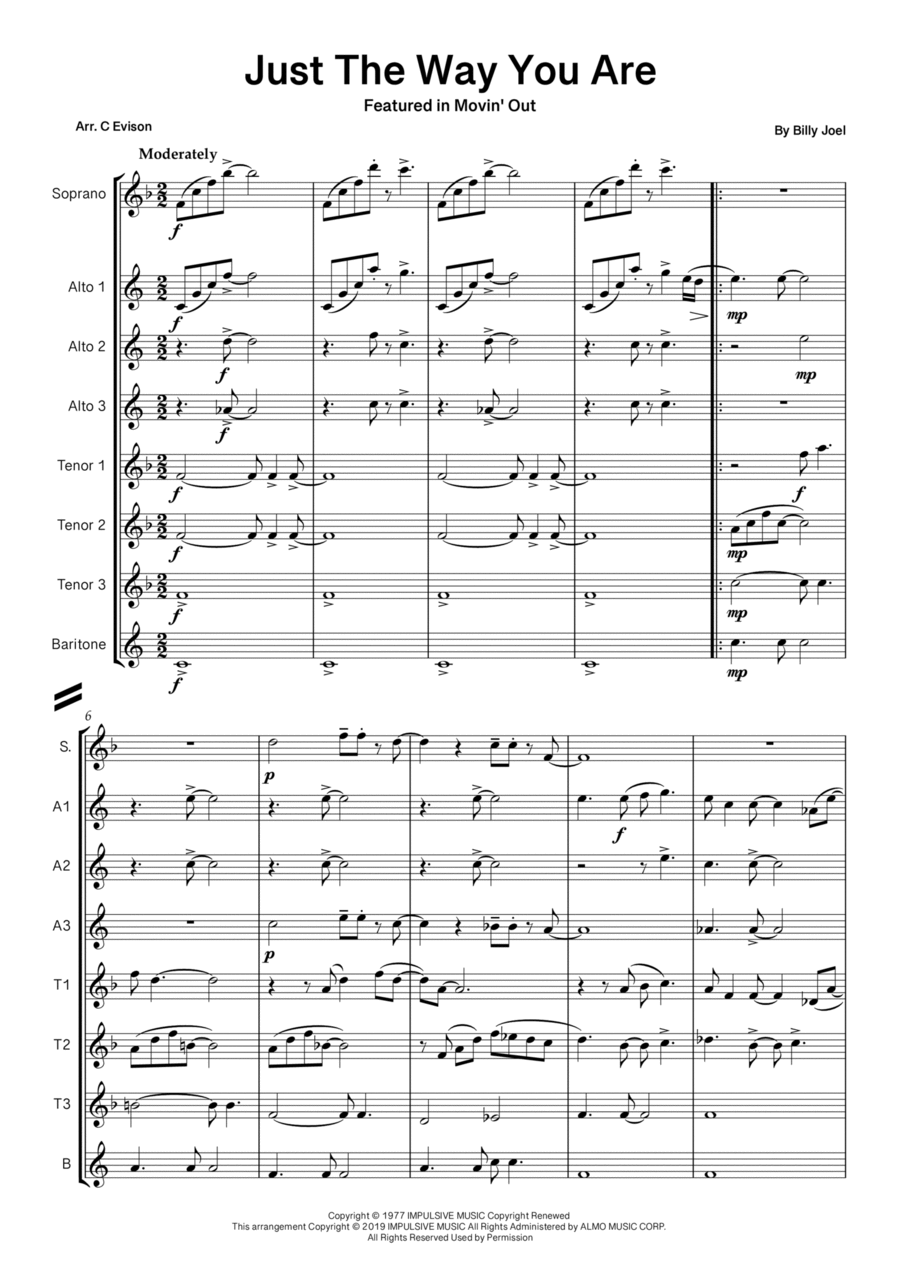 Just The Way You Are Just The Way You Are Woodwind Ensemble scores gallery preview page 1