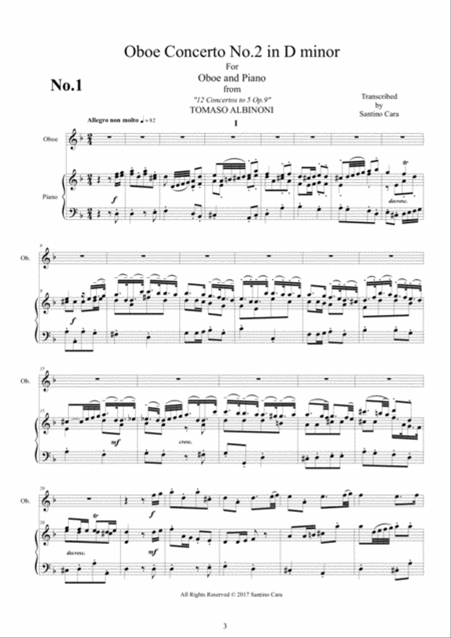 18 Oboe Concertos various composers, for Oboe and Piano - Scores and Oboe Part Piano scores gallery preview page 3