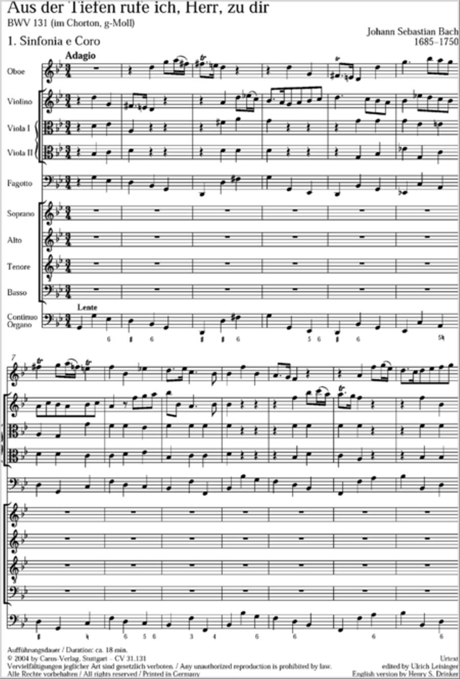 Form the deep, Lord, cried I, Lord, to Thee (Aus der Tiefe rufe ich, Herr, zu dir) 4-Part scores gallery preview page 50