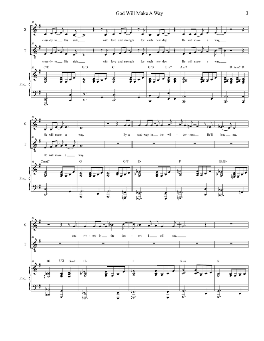 God Will Make A Way 2-Part scores gallery preview page 3