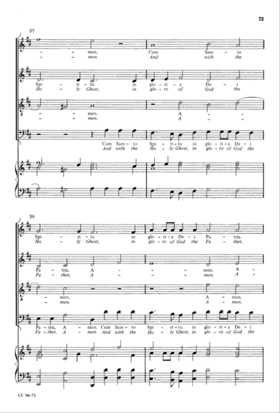 Gloria Gloria 4-Part scores gallery preview page 74