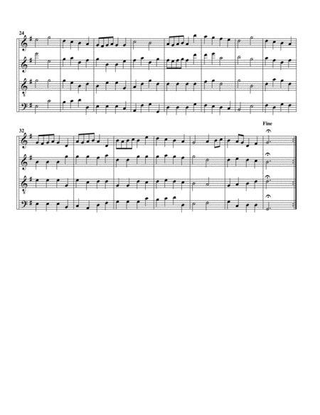 Rigaudons 1 & 2 from Water music (arrangement for 4 recorders)