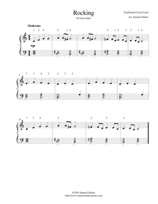 Rocking (Czech Christmas Carol) - for easy piano