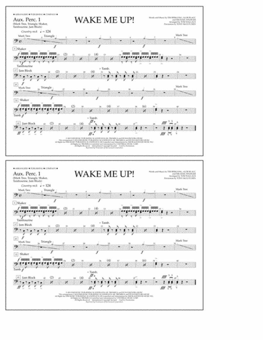 Wake Me Up! - Aux. Perc. 1