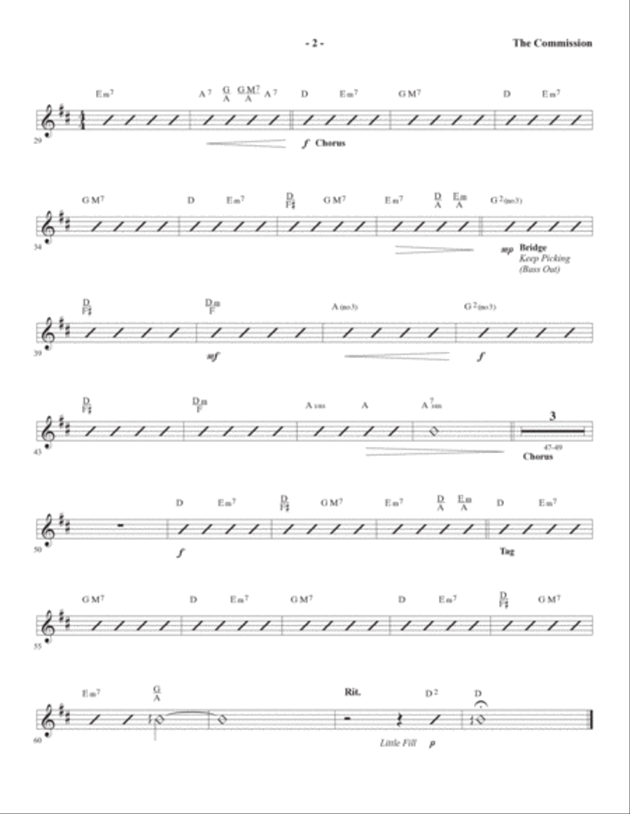The Commission (arr. Ed Hogan) - Guitar (Capo 3) Choir scores gallery preview page 2