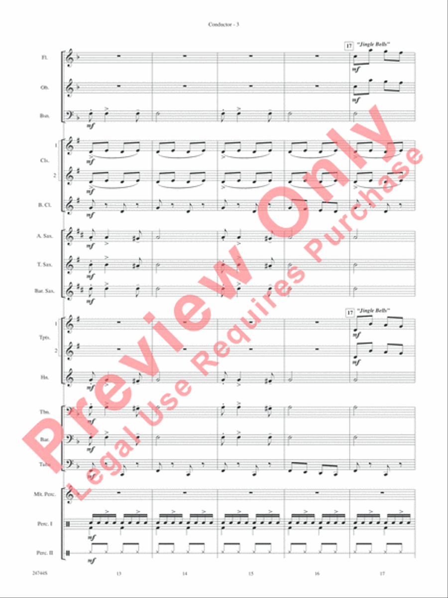 Down Home Christmas Concert Band scores gallery preview page 5