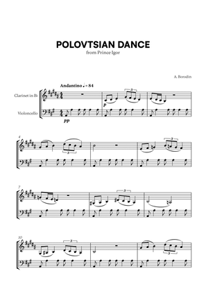 Book cover for Polovtsian Dance (from Prince Igor) (for Clarinet and Cello)