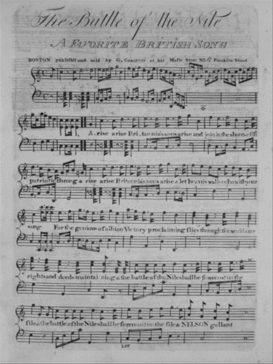 The Batlle of the Nile. A Favorite British Song Voice scores gallery preview page 1