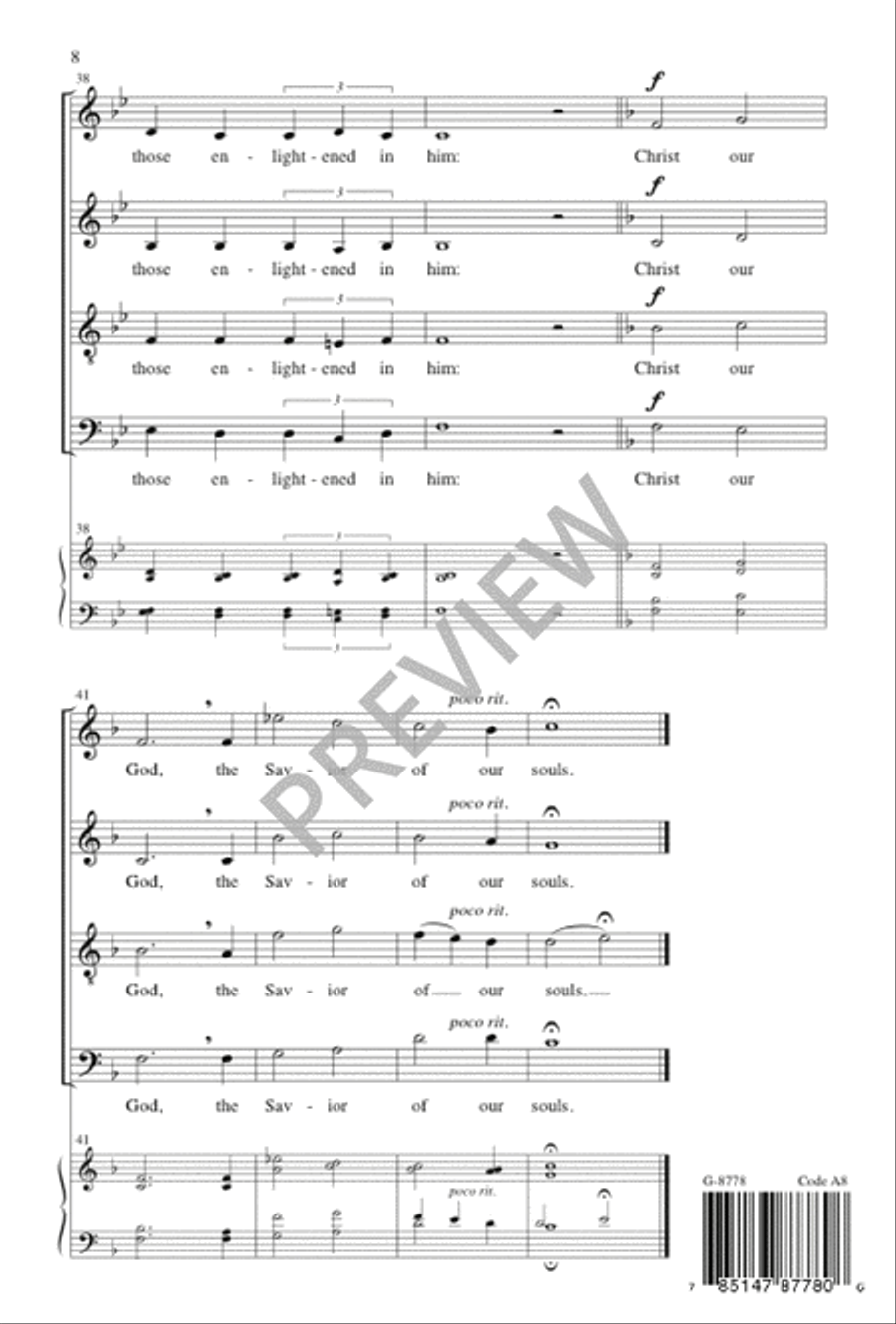 The One Who Clothes Himself with Light 4-Part scores gallery preview page 9