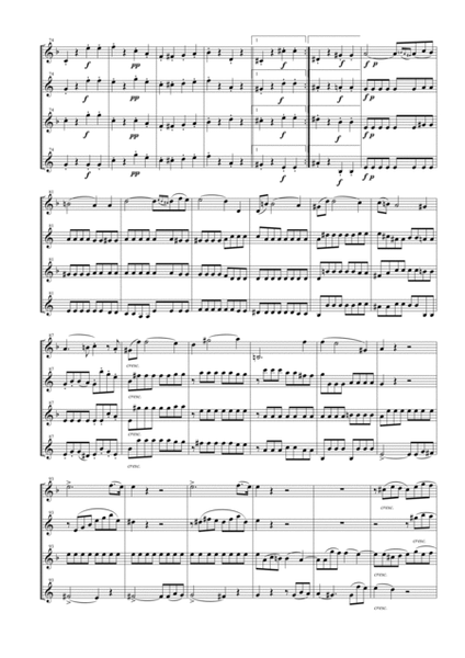 String Quartet Op. 18 No. 4 for Saxophone Quartet (SATB) image number null