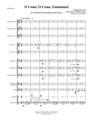 O Come, O Come, Emmanuel for 10-part Brass Ensemble & Percussion