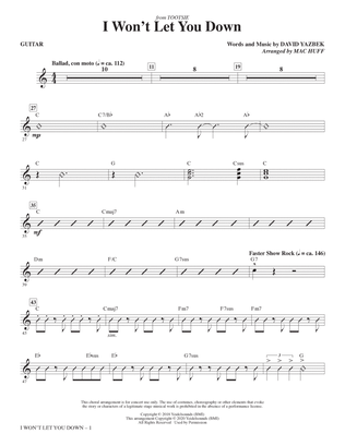 I Won't Let You Down (from the musical Tootsie) (arr. Mac Huff) - Guitar