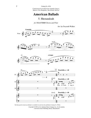 American Ballads: 5. Shenandoah (Downloadable)