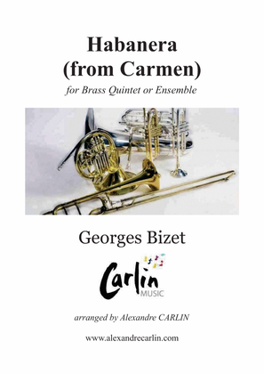 Book cover for Habanera (from Carmen) by Georges Bizet - Arranged for Brass Quintet or Ensemble