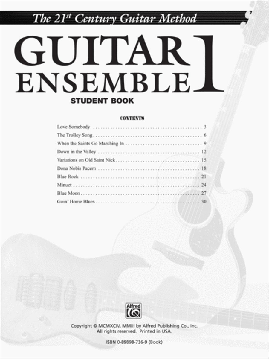 Belwin's 21st Century Guitar Ensemble 1 Guitar Ensemble scores gallery preview page 2