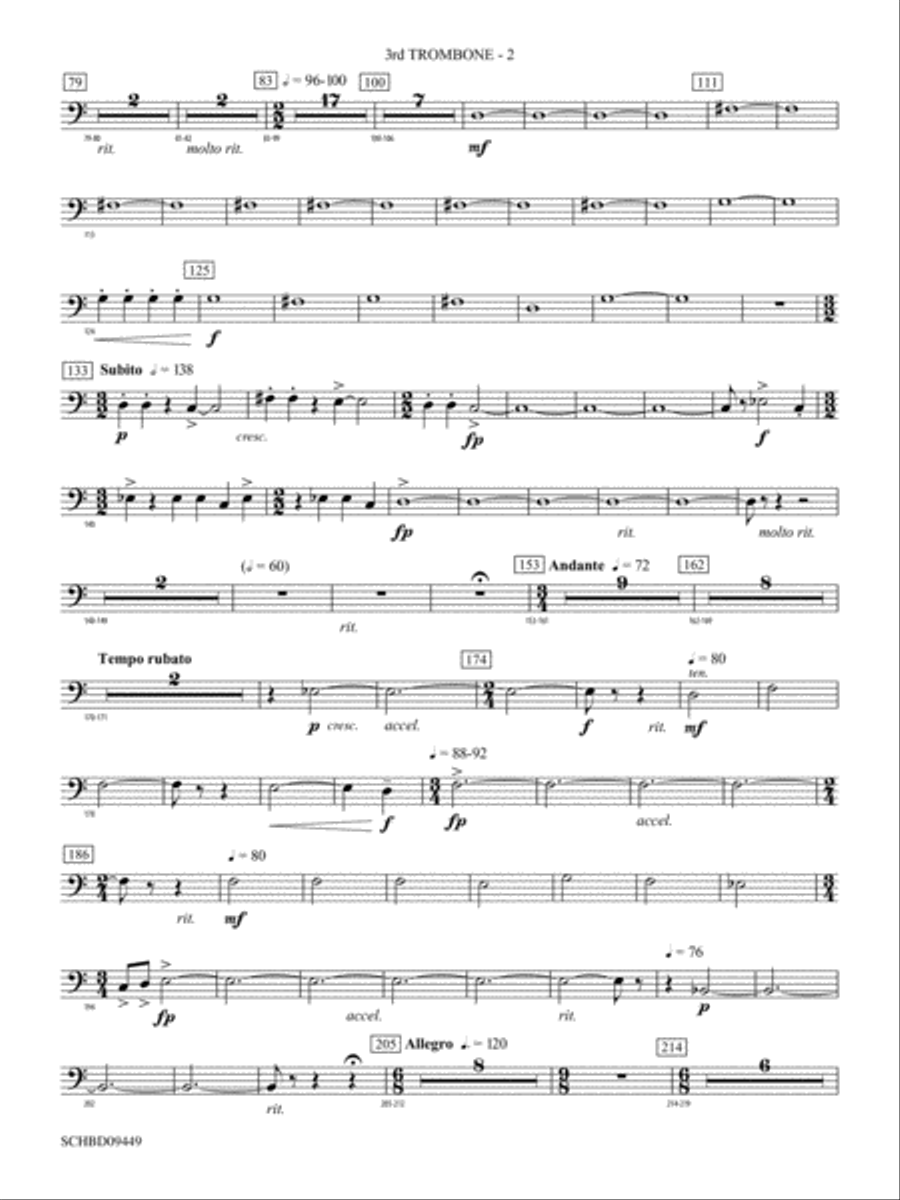 Psalm 46: 3rd Trombone Concert Band scores gallery preview page 2