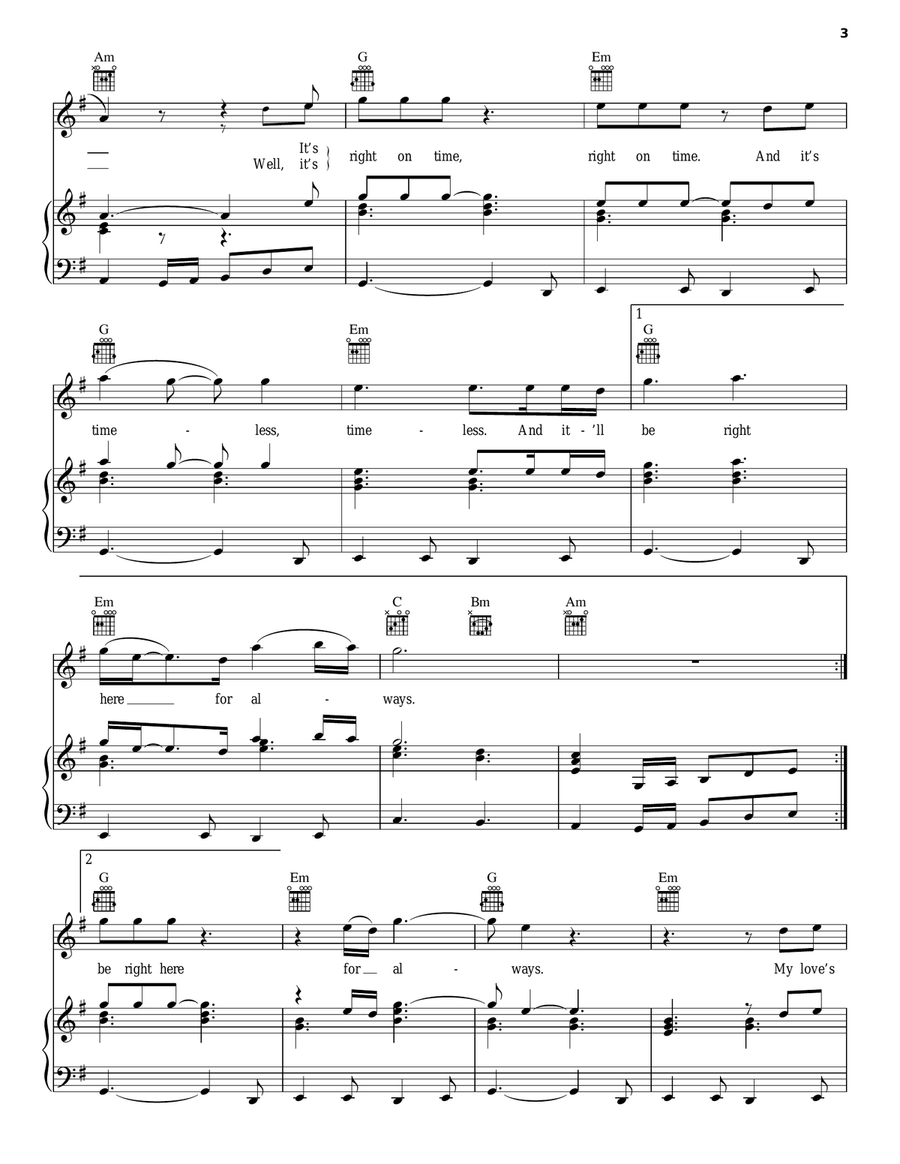 Old Fashioned Acoustic Guitar scores gallery preview page 3