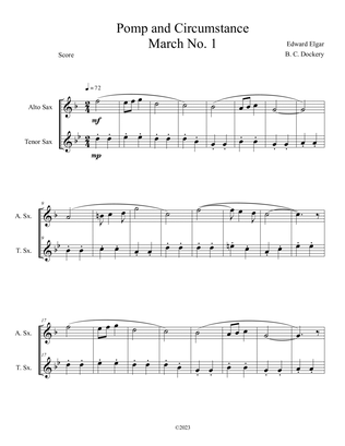 Pomp and Circumstance (Alto and Tenor Sax Duet)