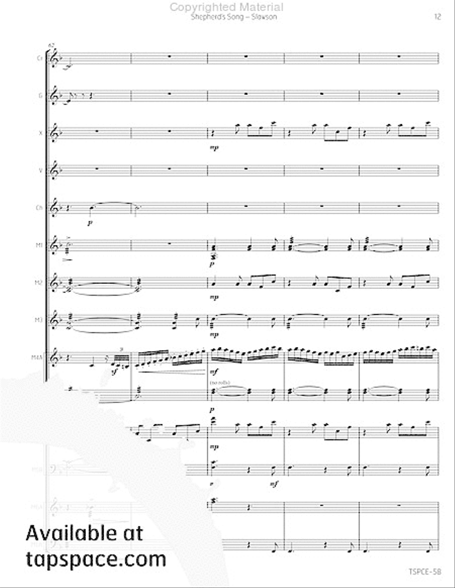 Shepherd's Song Percussion Ensemble scores gallery preview page 16