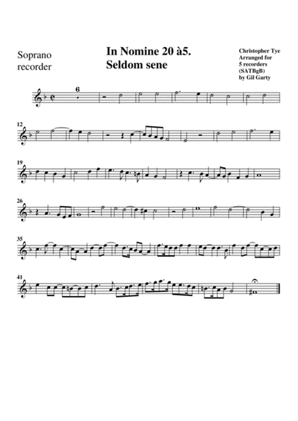 In Nomine no.20 a5 (arrangement for 5 recorders)