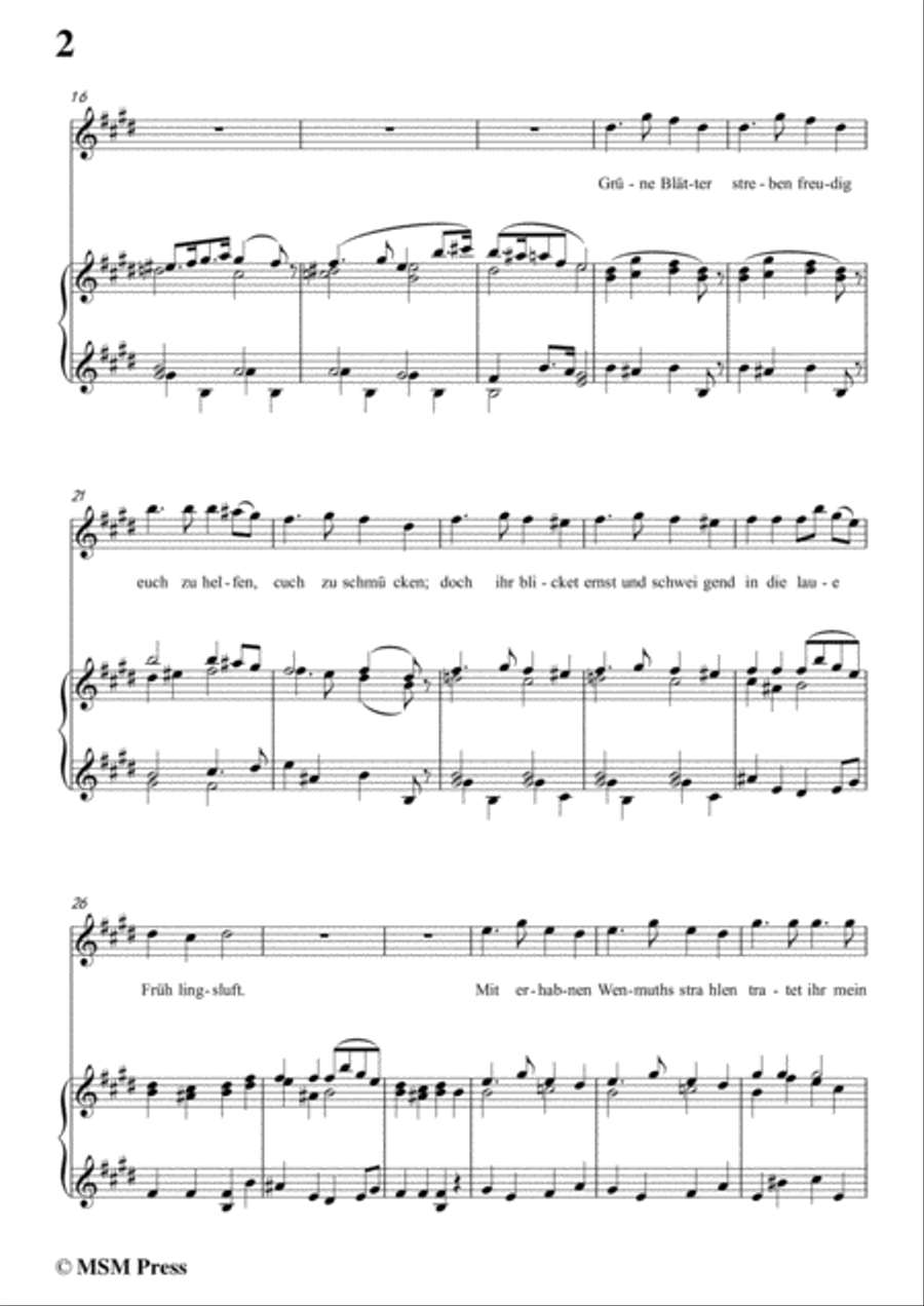 Wolf-Nachtviolen in E Major,for Voice and Piano Voice Solo scores gallery preview page 4