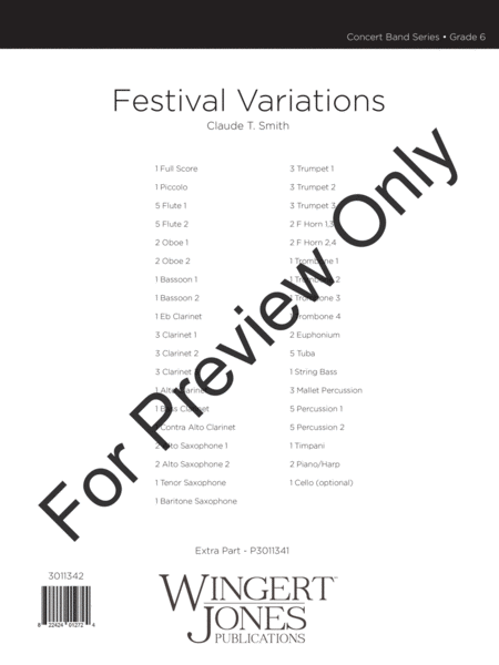 Festival Variations - Full Score