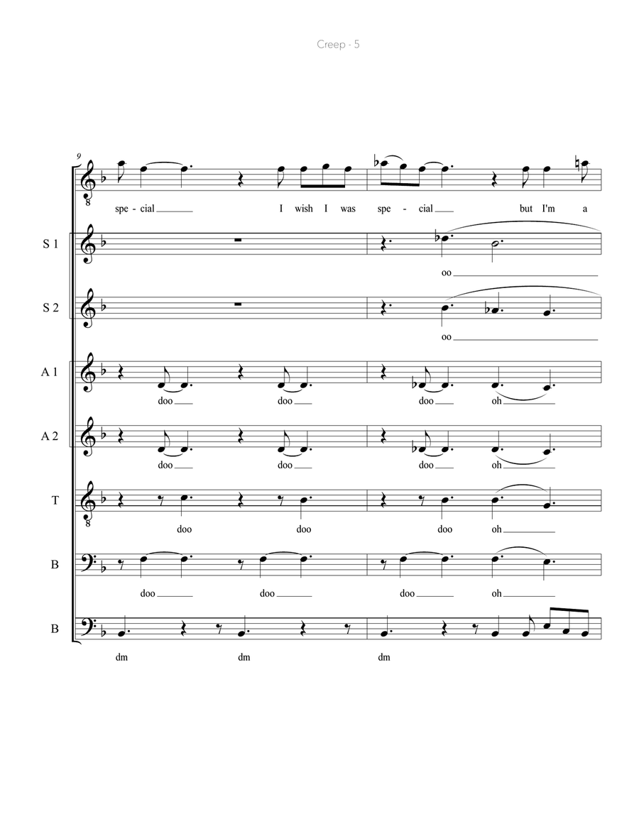 Creep 4-Part scores gallery preview page 5