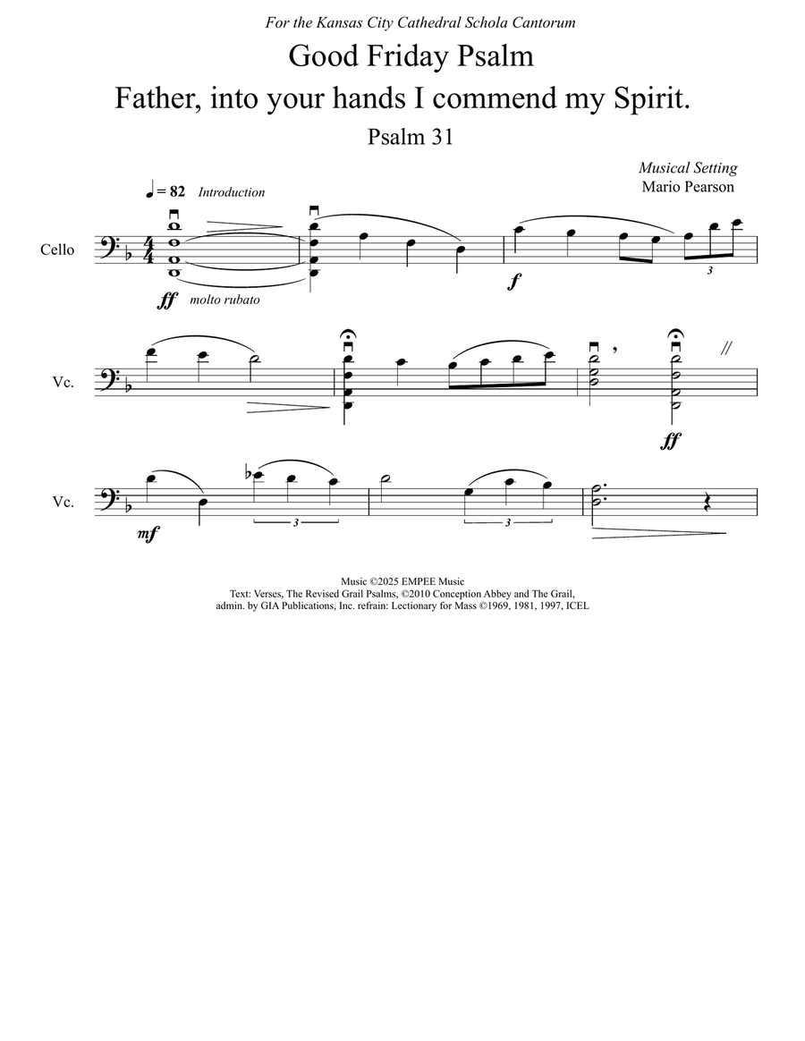 Psalm 31 4-Part scores gallery preview page 1