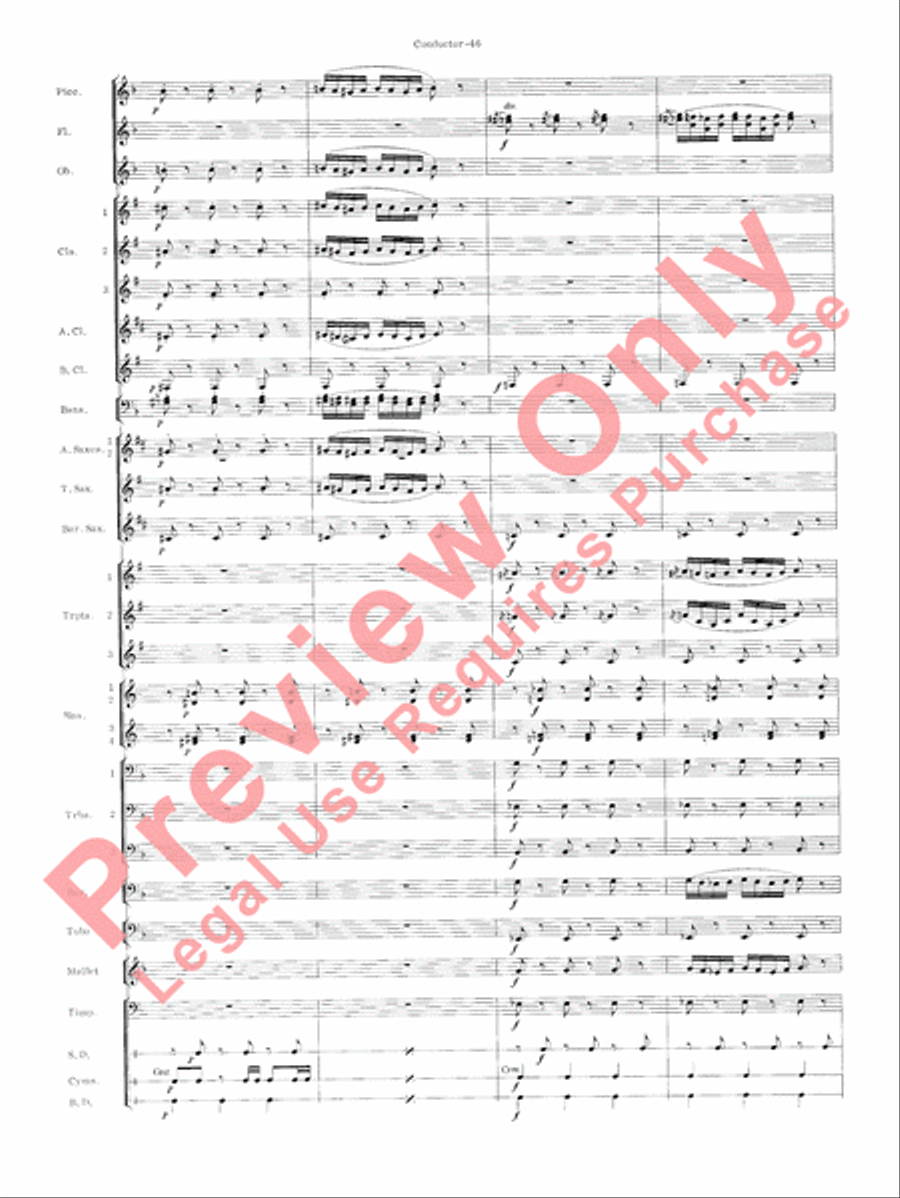 Carmen Suite Concert Band scores gallery preview page 48