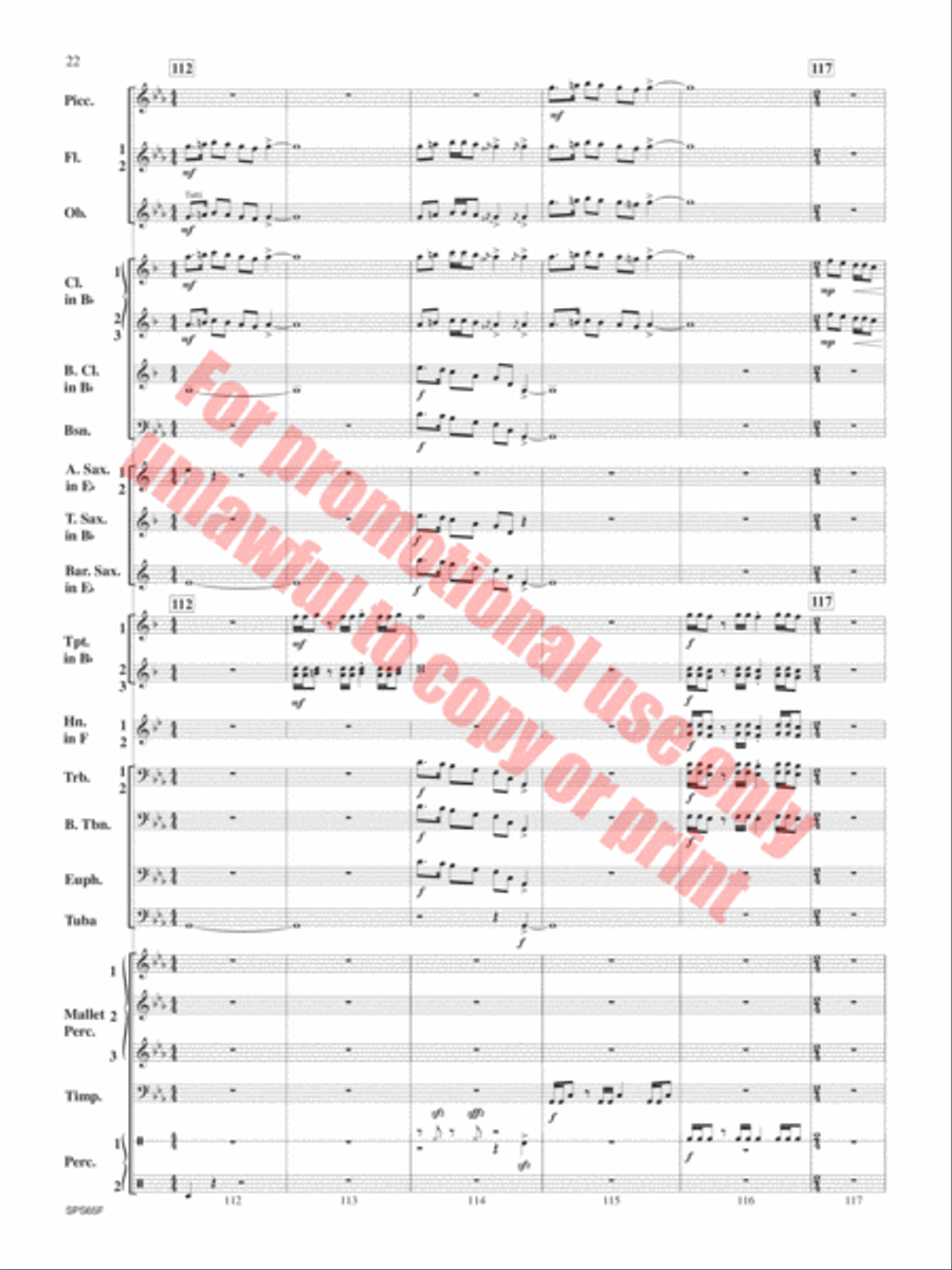 Rain and Snow on the Cedar Cliffs Concert Band scores gallery preview page 23