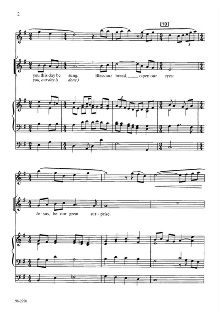 Stay with Us - SATB image number null