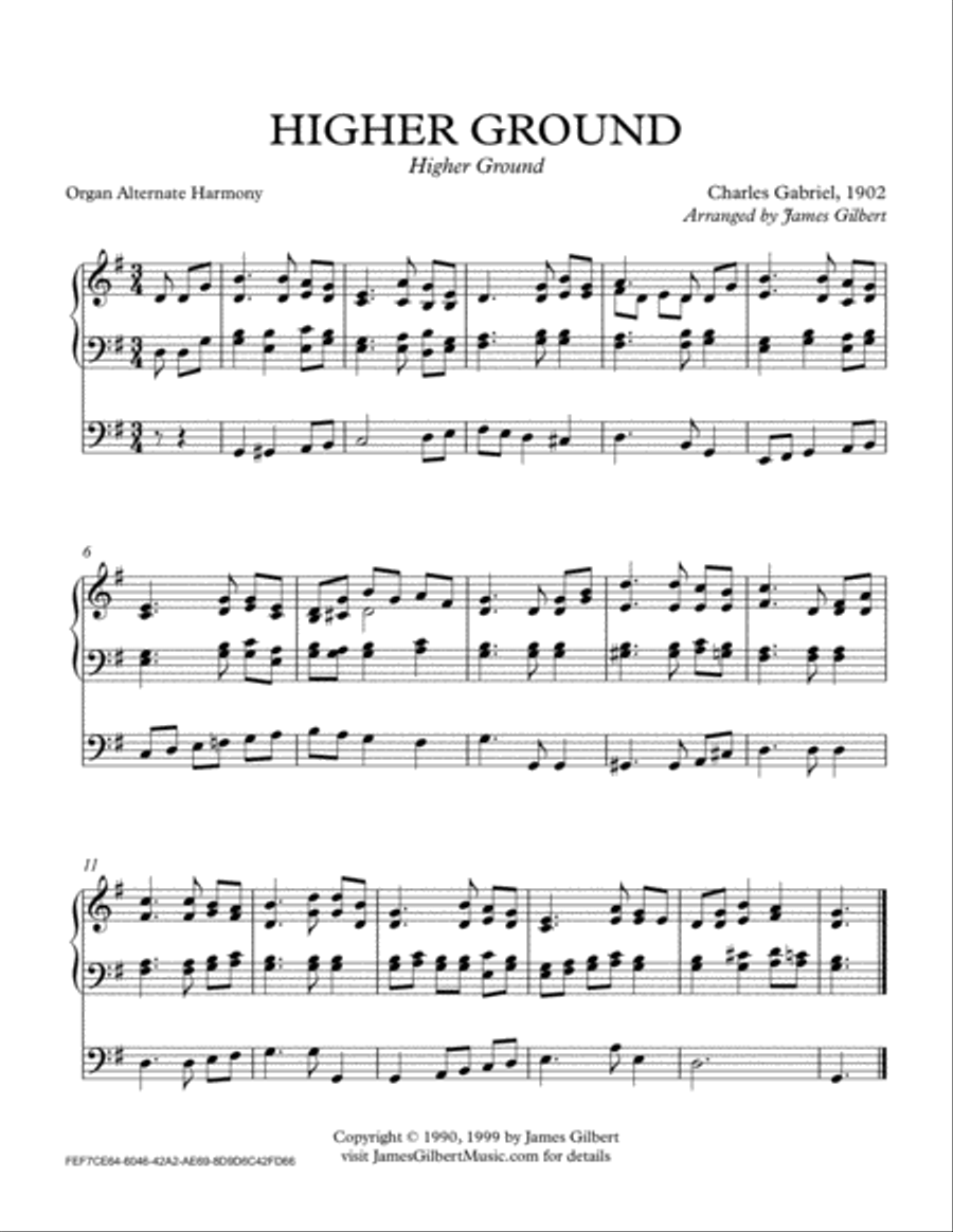 HIGHER GROUND Organ Solo scores gallery preview page 1