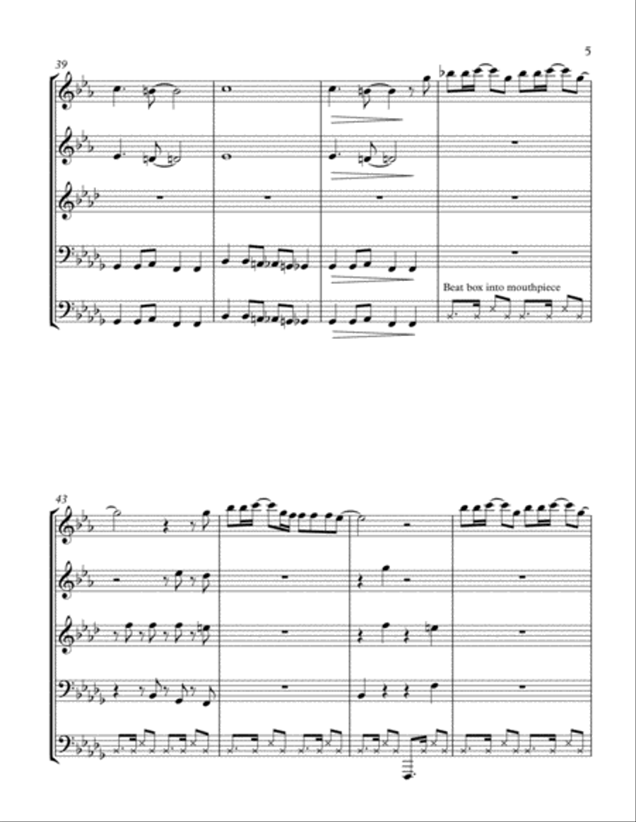 Everybody (backstreet's Back) Brass Ensemble scores gallery preview page 5