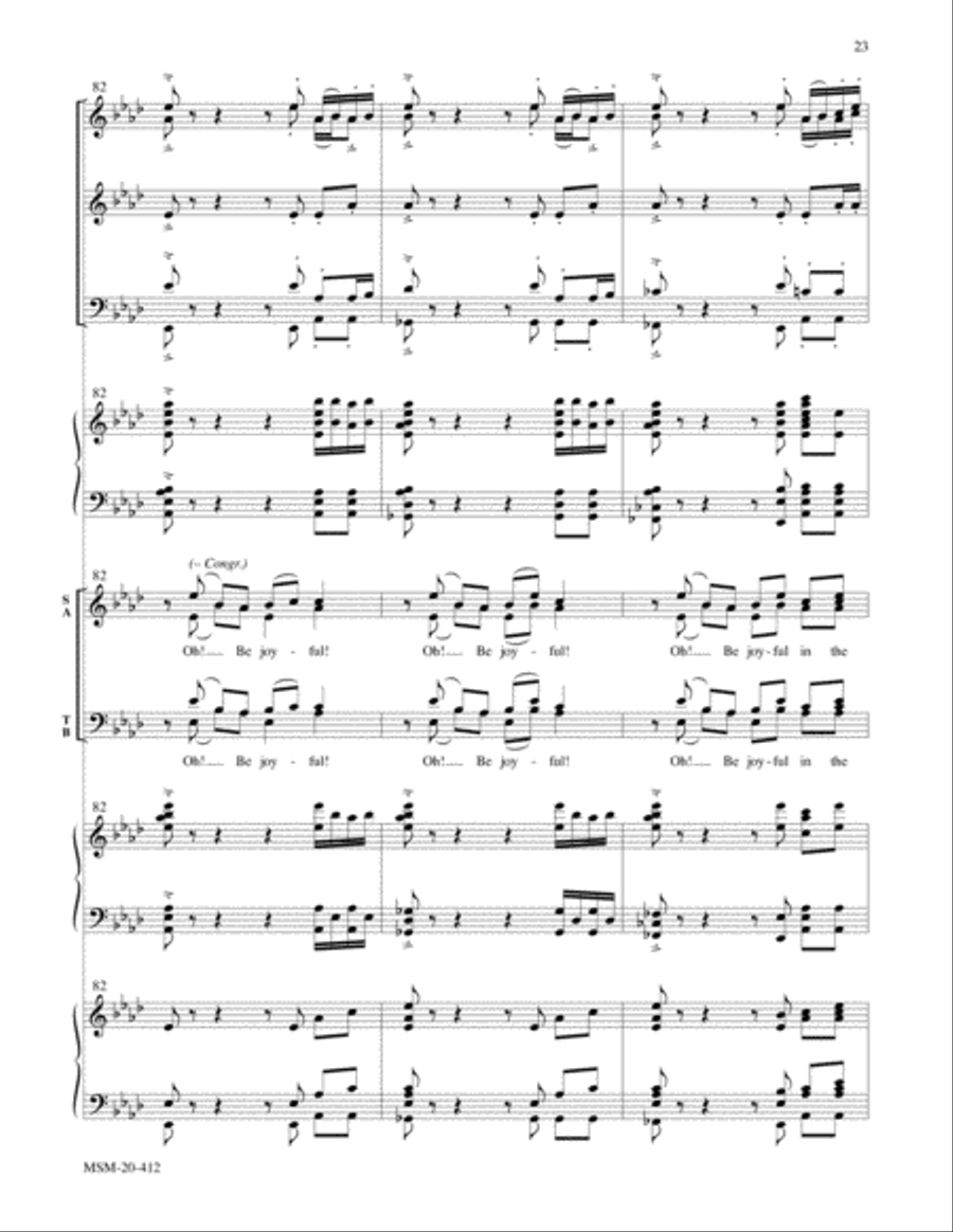 Joyful, Joyful, We Adore Thee 4-Part scores gallery preview page 8