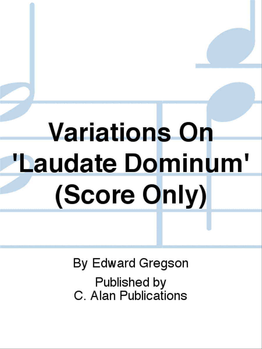 Variations On 'Laudate Dominum' (Score Only)