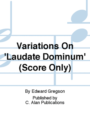 Variations On 'Laudate Dominum' (Score Only)