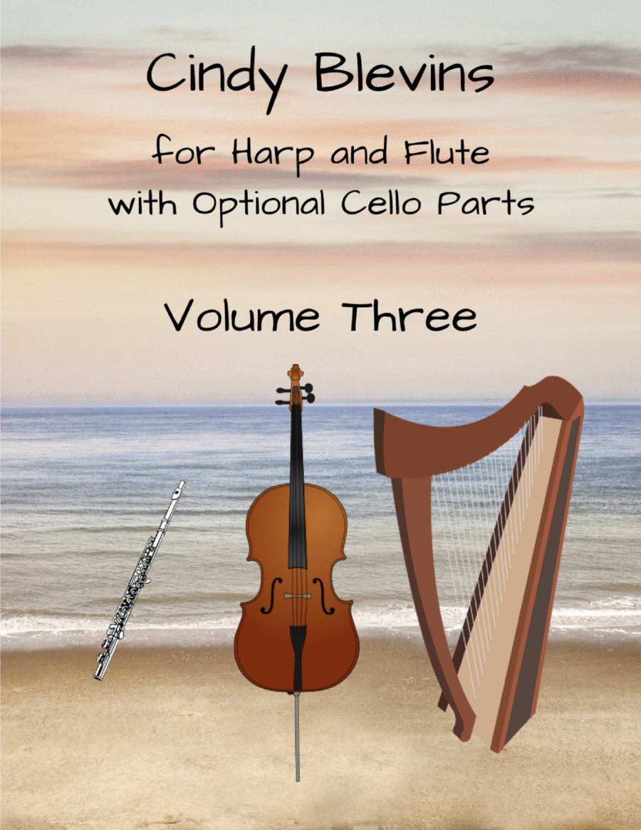 Cindy Blevins for Harp, Flute and Cello, Vol. 3 Flute scores gallery preview page 1