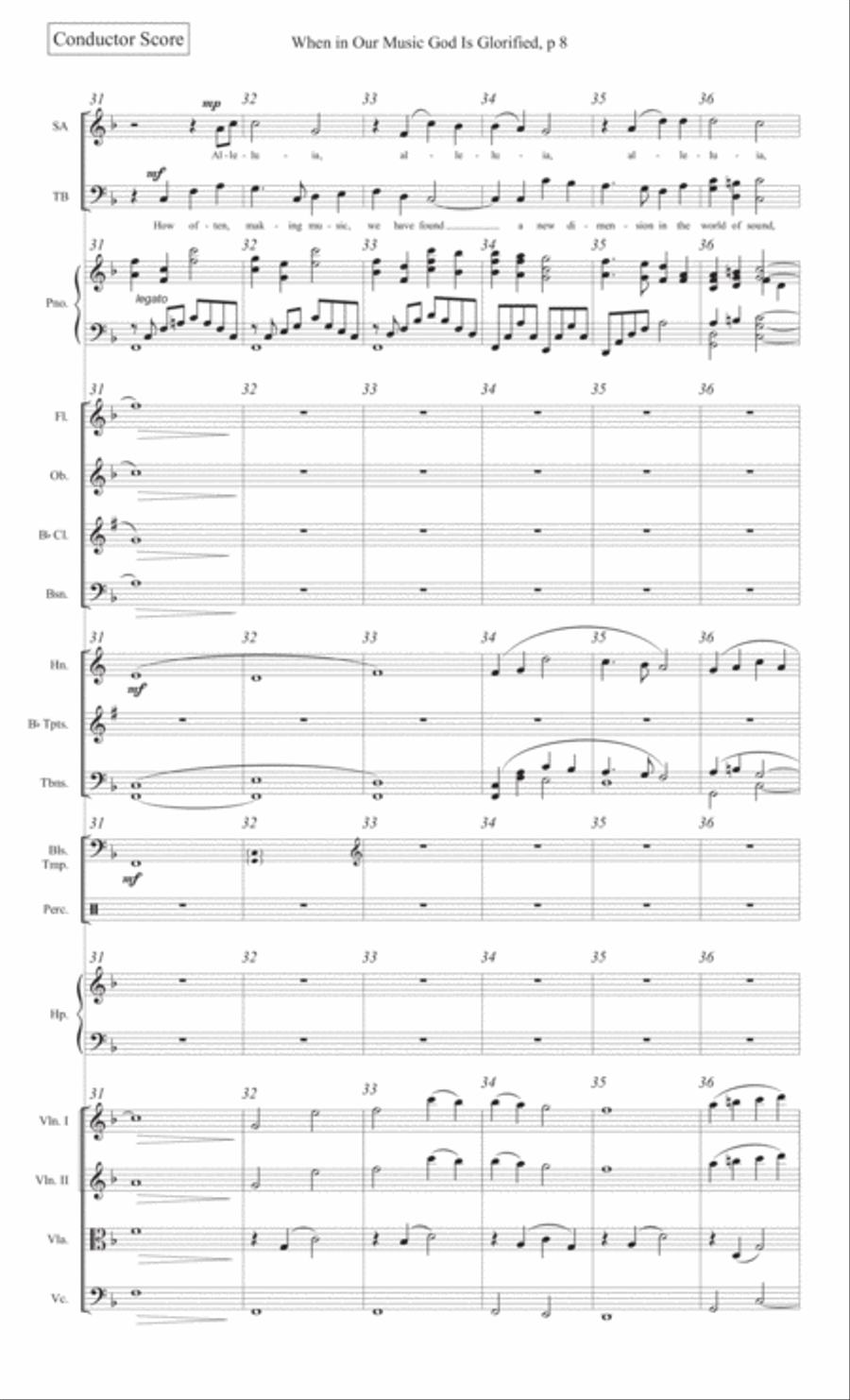 When in Our Music God Is Glorified 4-Part scores gallery preview page 10