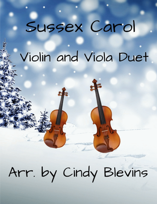 Book cover for Sussex Carol, for Violin and Viola Duet