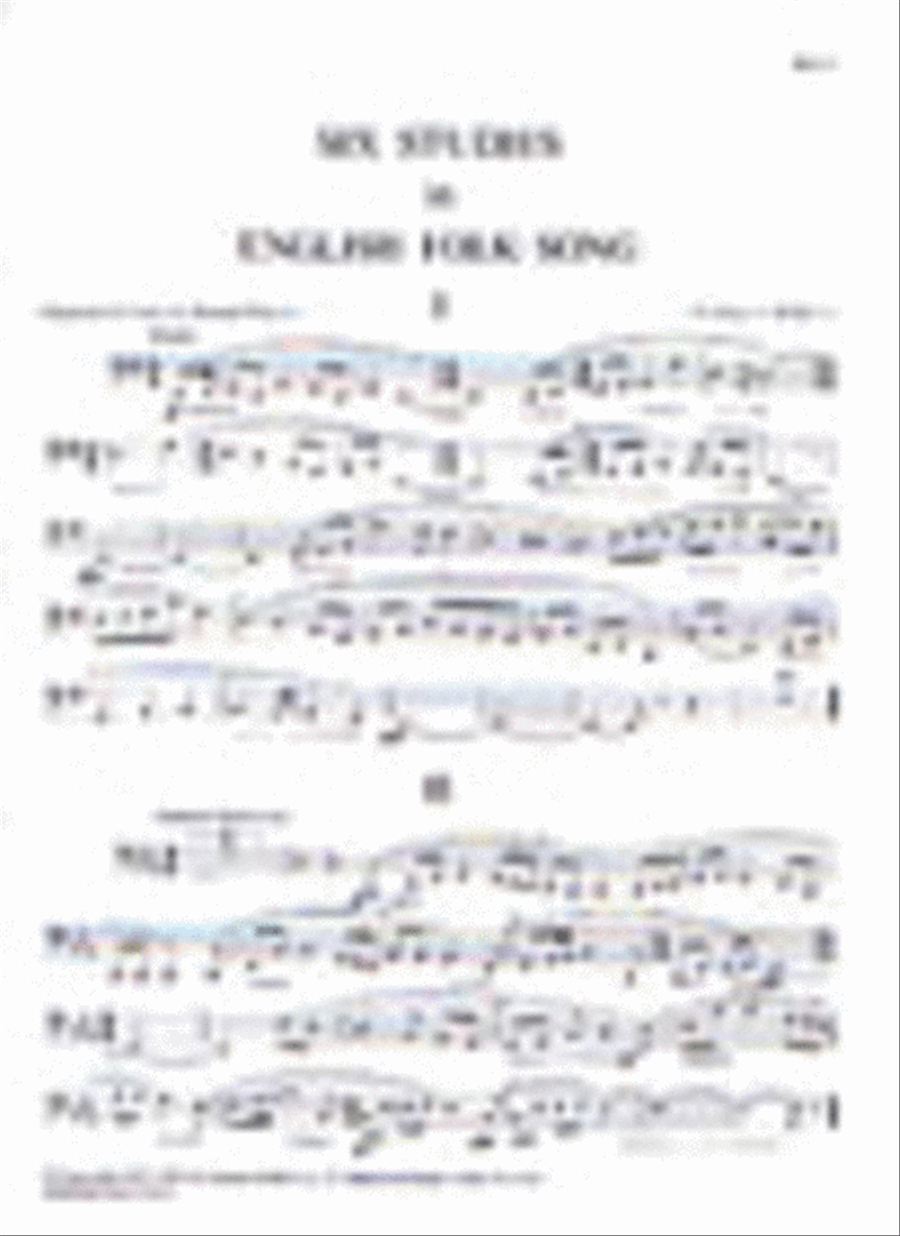 Six Studies in English Folk Song for Bassoon Bassoon Solo scores gallery preview page 1