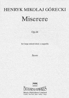 Book cover for Miserere, Op. 44