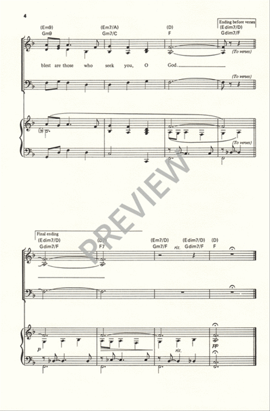 Blest Are Those Who Love You Unison Choir scores gallery preview page 5