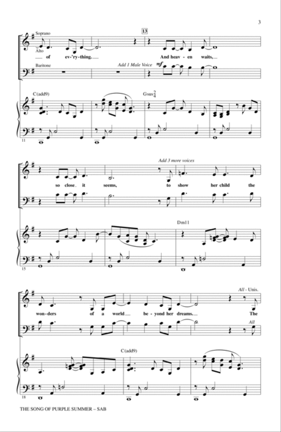 The Song Of Purple Summer 3-Part scores gallery preview page 2