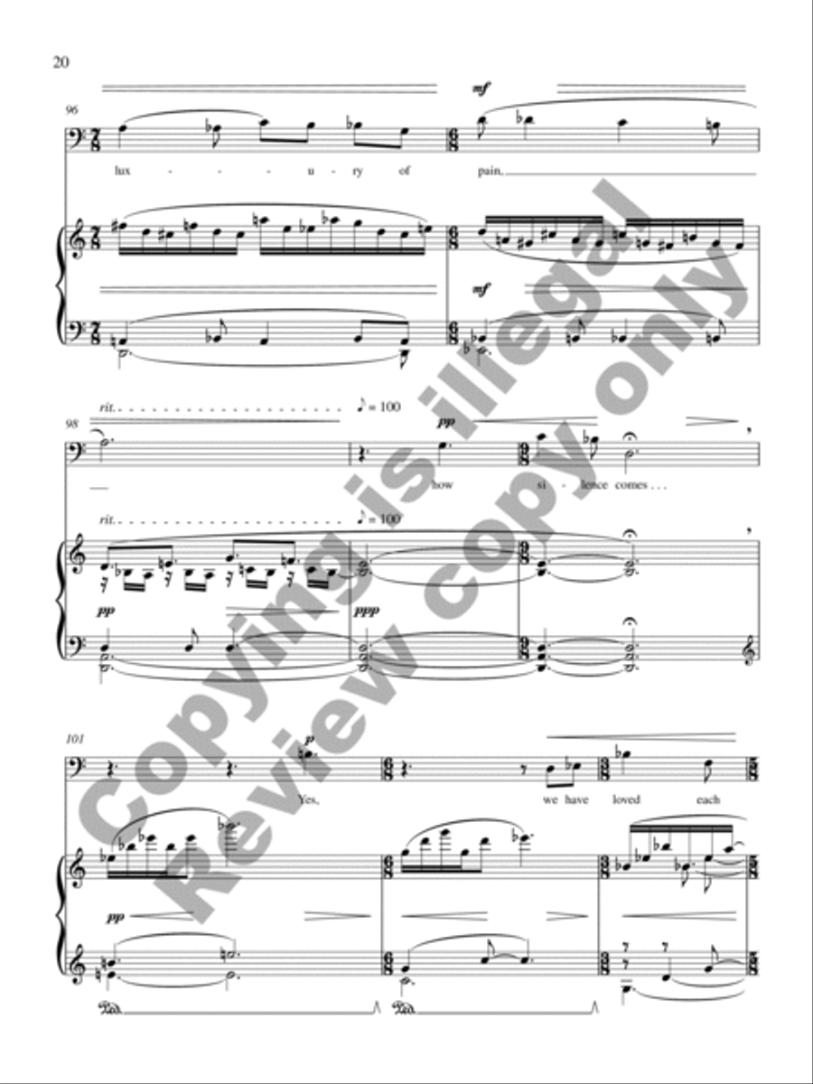 Nocturne of Remembered Spring Baritone Voice scores gallery preview page 15